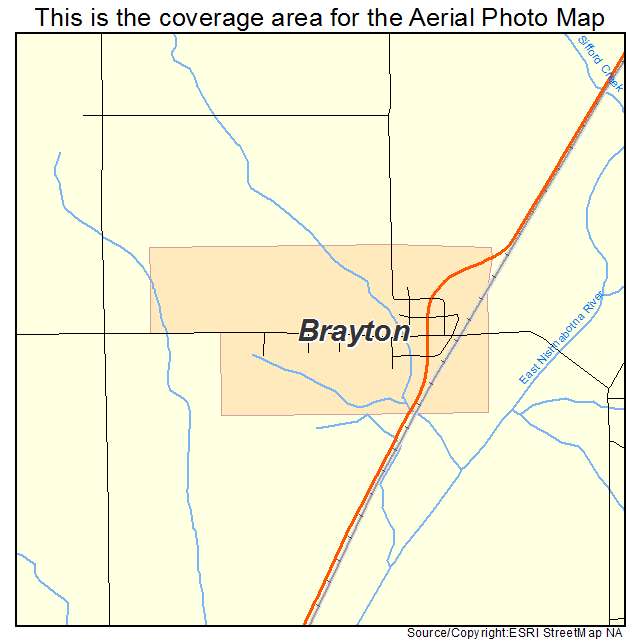 Brayton, IA location map 