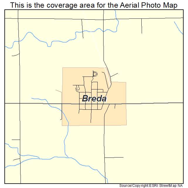 Breda, IA location map 