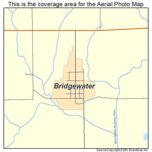 Bridgewater, IA location map 