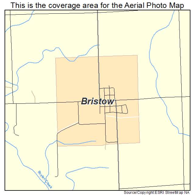 Bristow, IA location map 