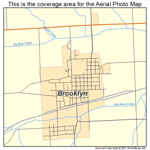 Brooklyn, IA location map 