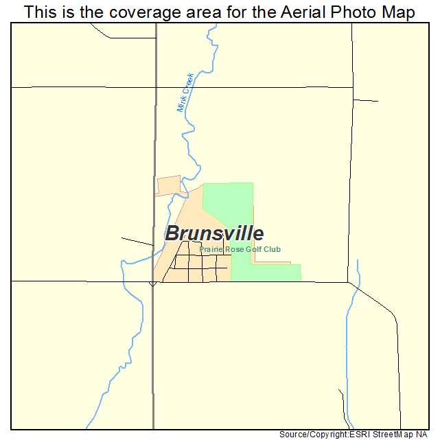 Brunsville, IA location map 