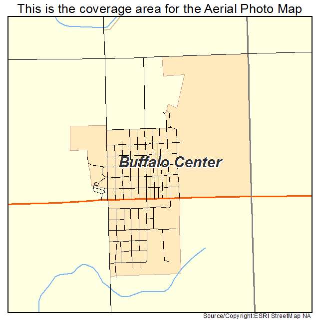 Buffalo Center, IA location map 