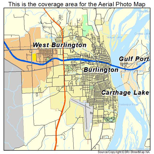 Burlington, IA location map 