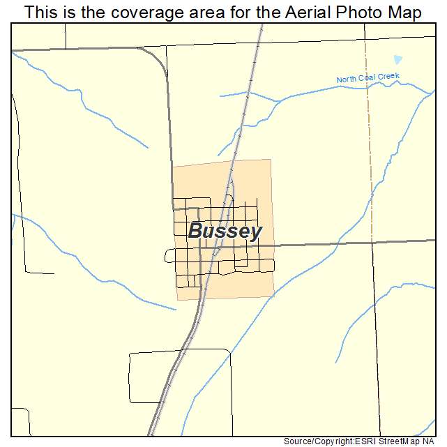 Bussey, IA location map 