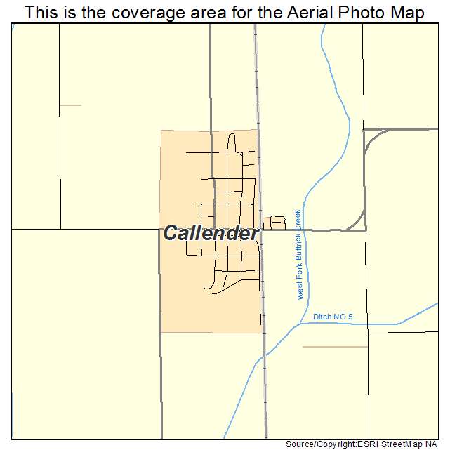 Callender, IA location map 