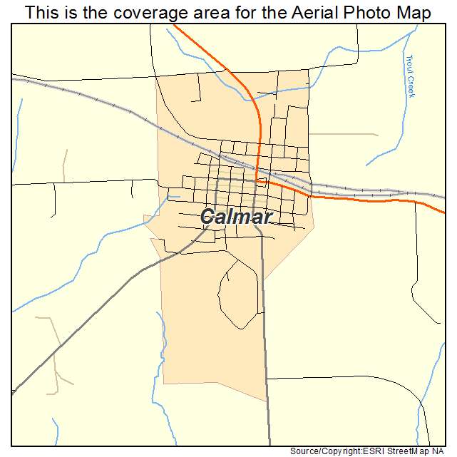 Calmar, IA location map 