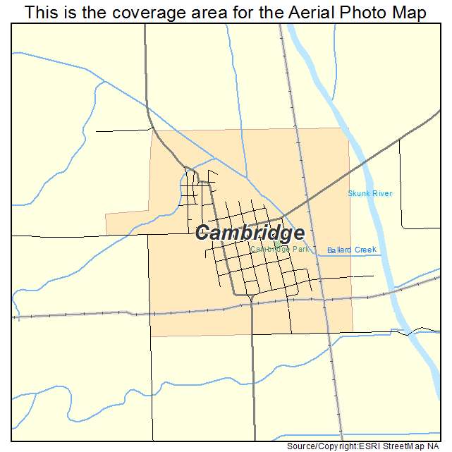 Cambridge, IA location map 