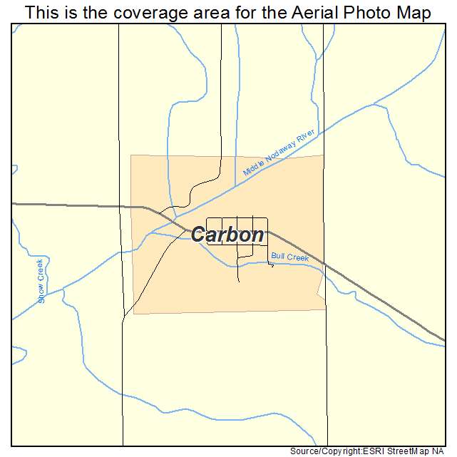Carbon, IA location map 