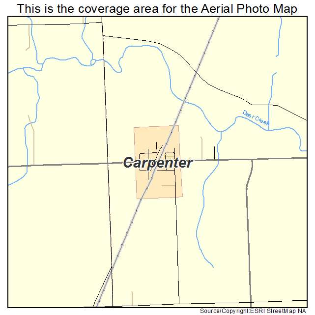 Carpenter, IA location map 