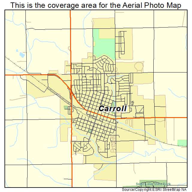 Carroll, IA location map 