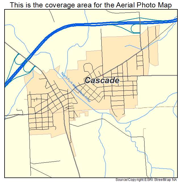 Cascade, IA location map 