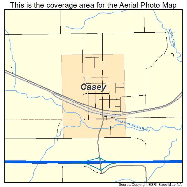 Casey, IA location map 