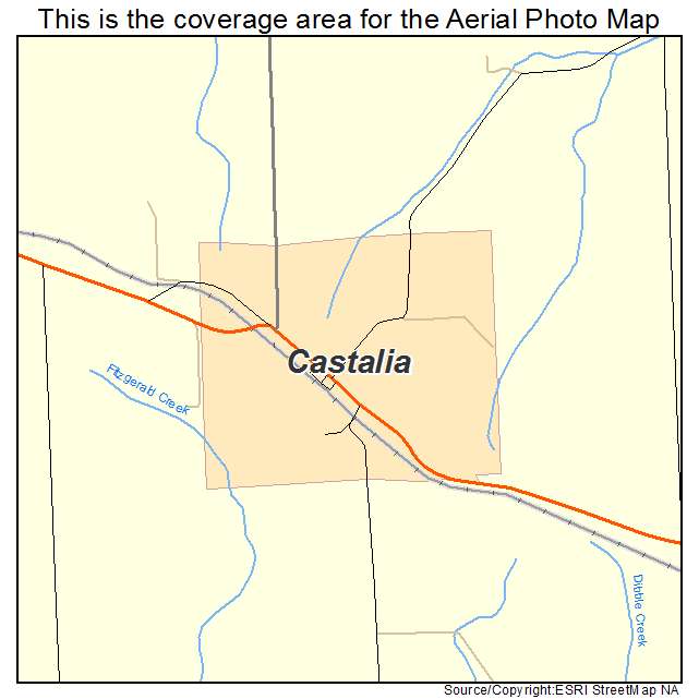 Castalia, IA location map 