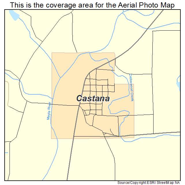 Castana, IA location map 