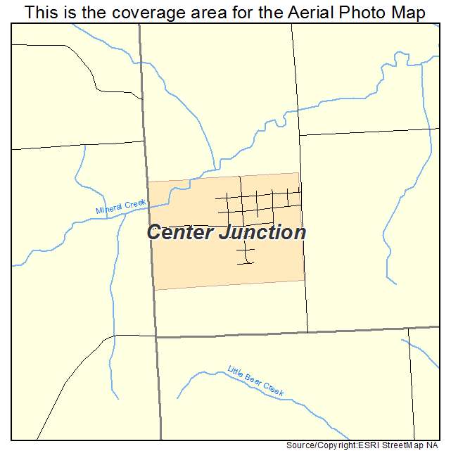 Center Junction, IA location map 