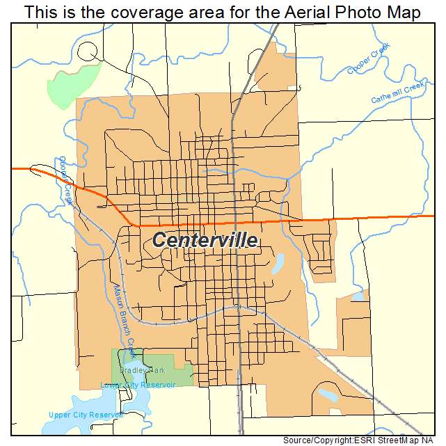 Centerville, IA location map 