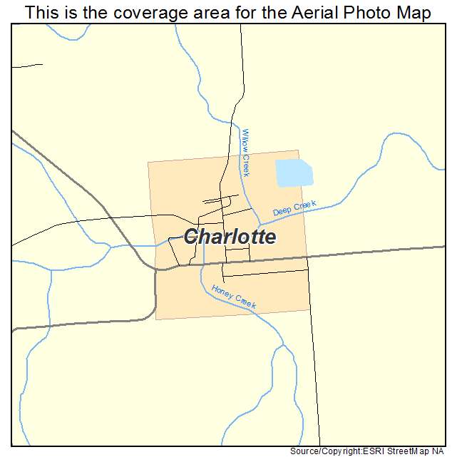 Charlotte, IA location map 