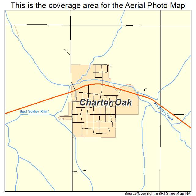 Charter Oak, IA location map 