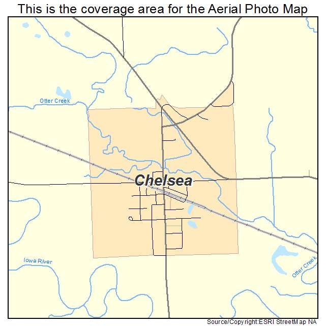 Chelsea, IA location map 