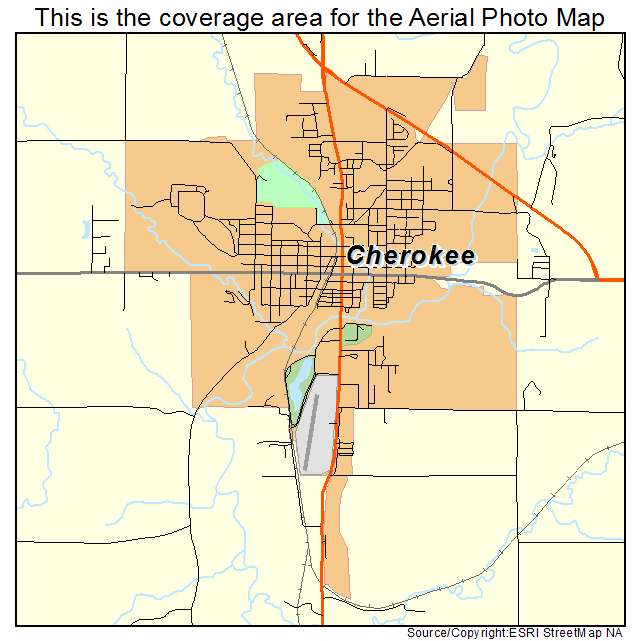 Cherokee, IA location map 