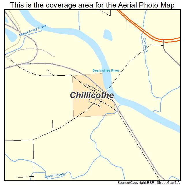 Chillicothe, IA location map 