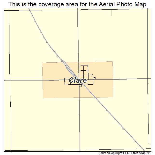 Clare, IA location map 