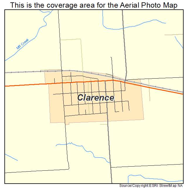 Clarence, IA location map 