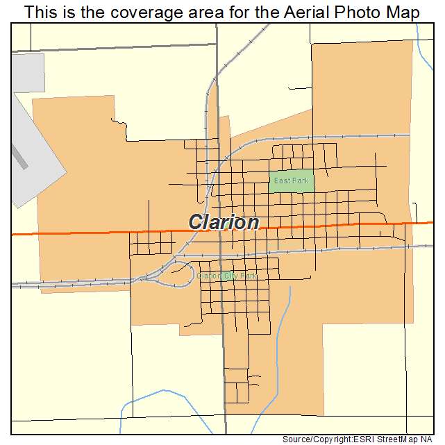 Clarion, IA location map 