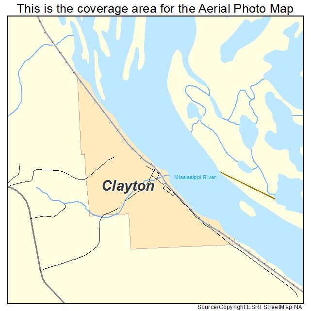 Clayton, IA location map 