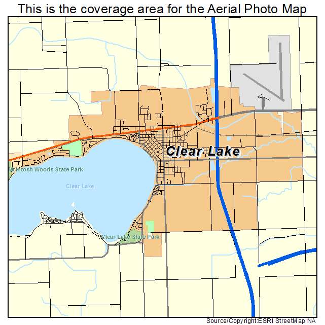Aerial Photography Map Of Clear Lake Ia Iowa