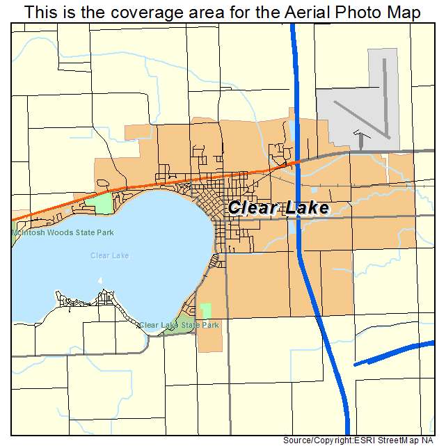 Clear Lake, IA location map 