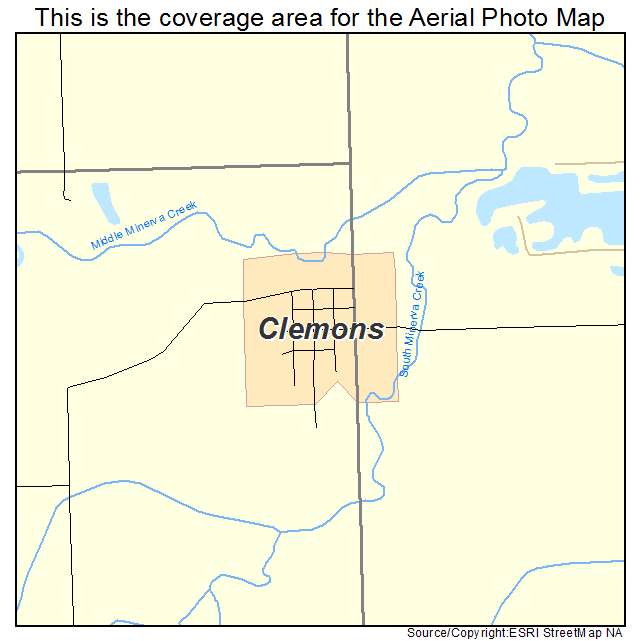 Clemons, IA location map 