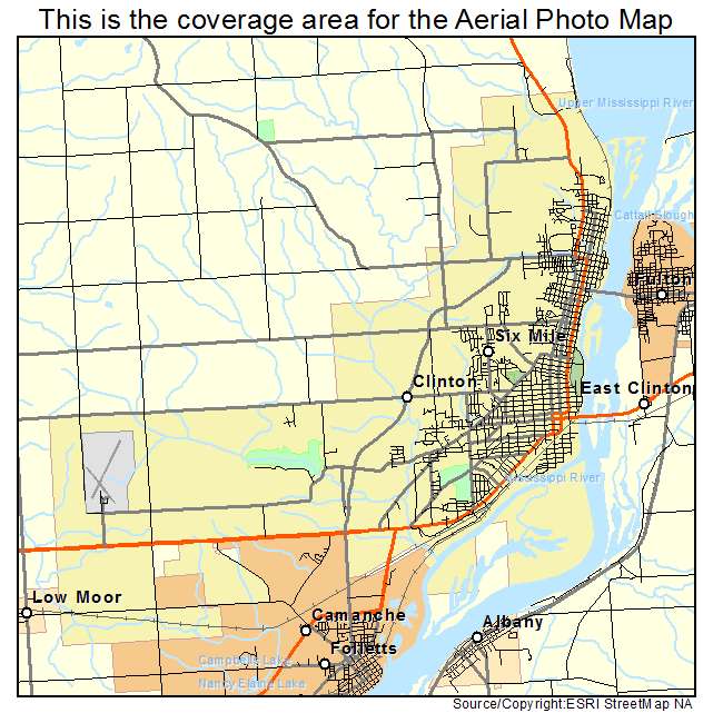 Clinton, IA location map 