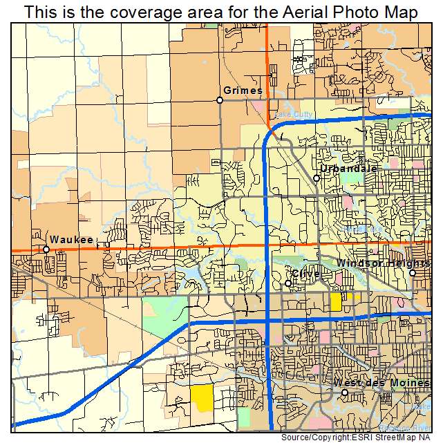 Clive, IA location map 