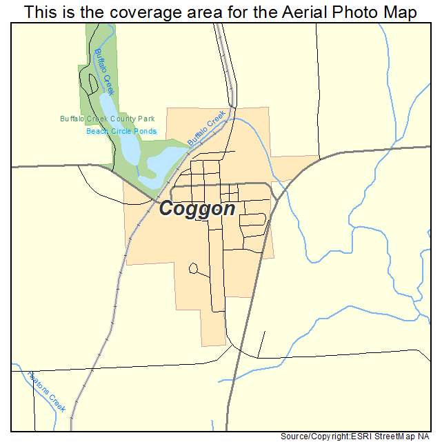 Coggon, IA location map 