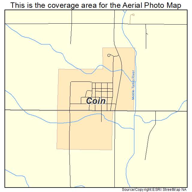 Coin, IA location map 