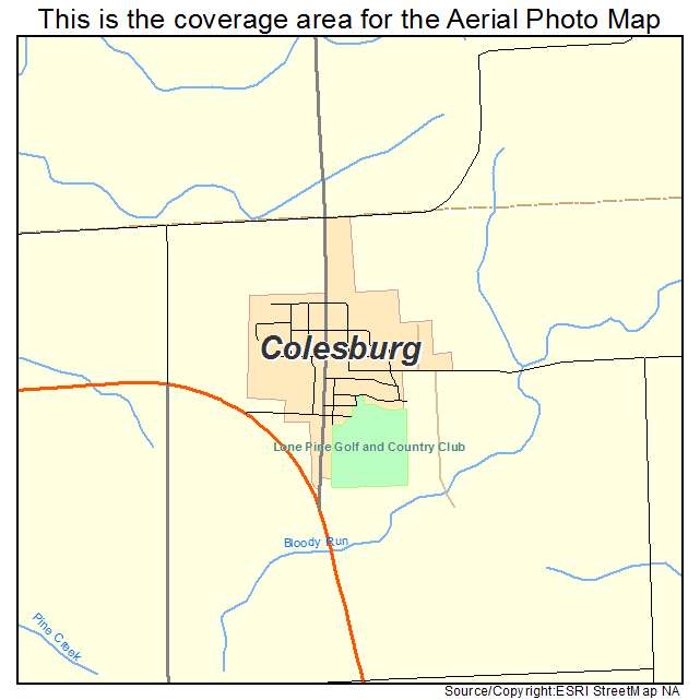 Colesburg, IA location map 