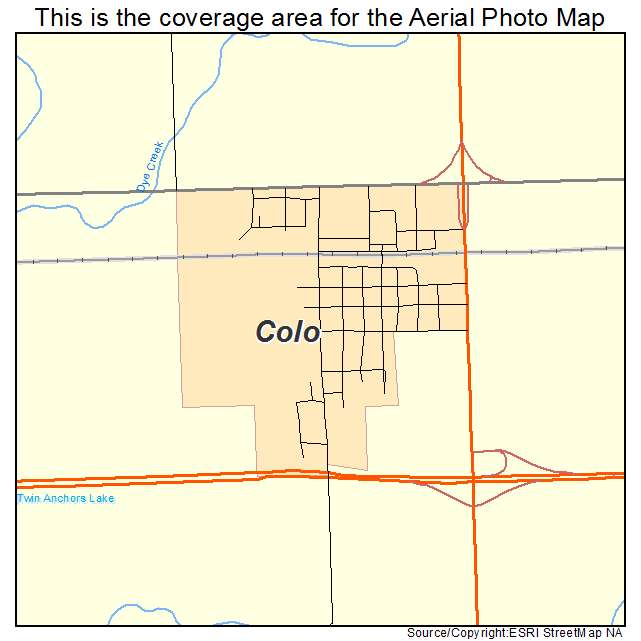 Colo, IA location map 