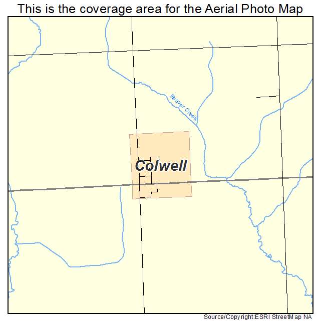 Colwell, IA location map 