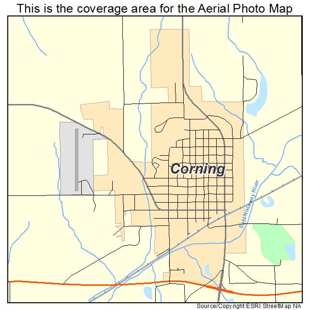 Corning, IA location map 