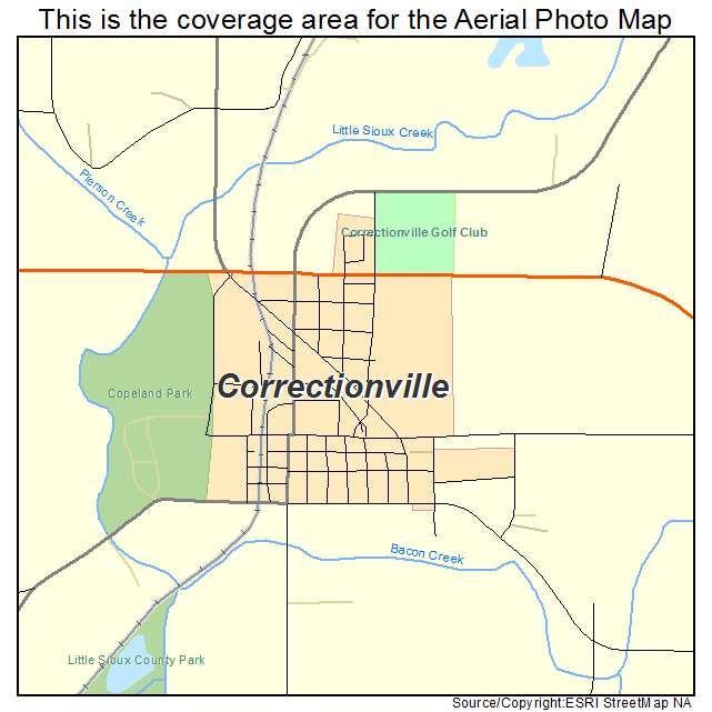 Correctionville, IA location map 