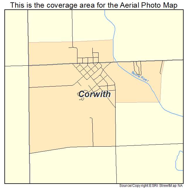 Corwith, IA location map 