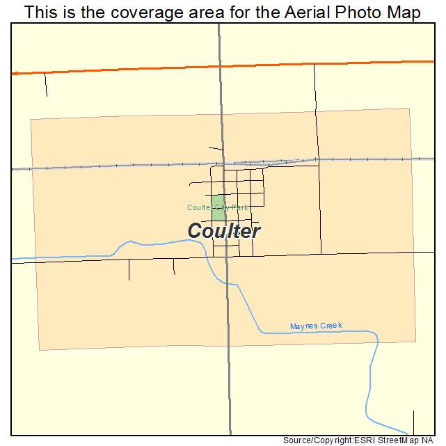 Coulter, IA location map 