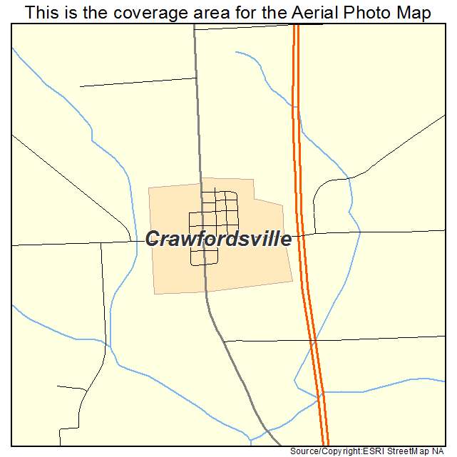 Crawfordsville, IA location map 