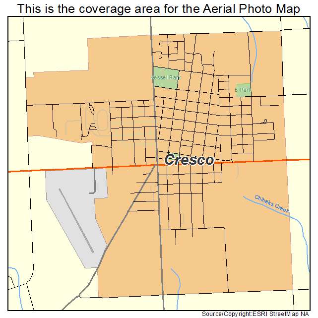 Cresco, IA location map 