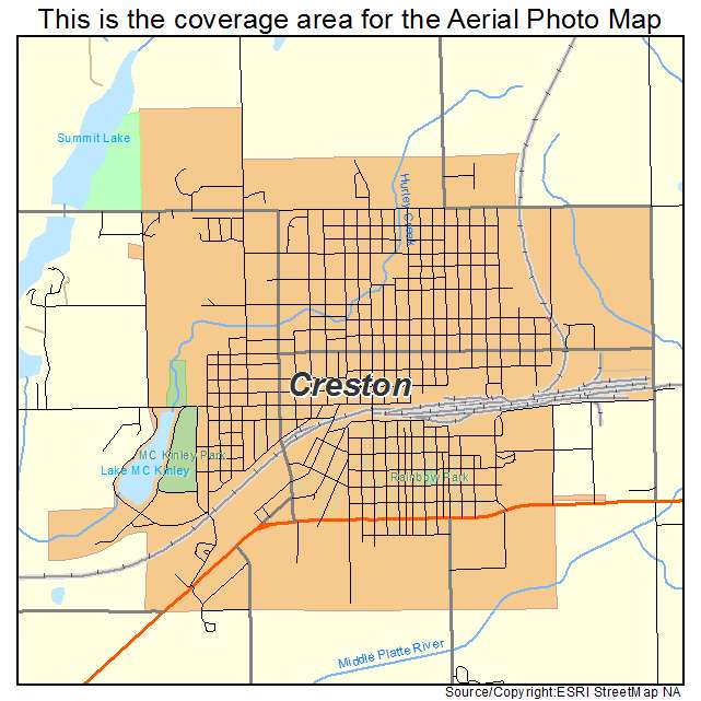 Creston, IA location map 