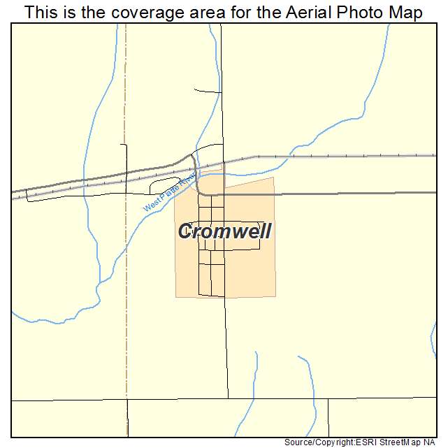 Cromwell, IA location map 