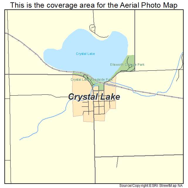 Crystal Lake, IA location map 