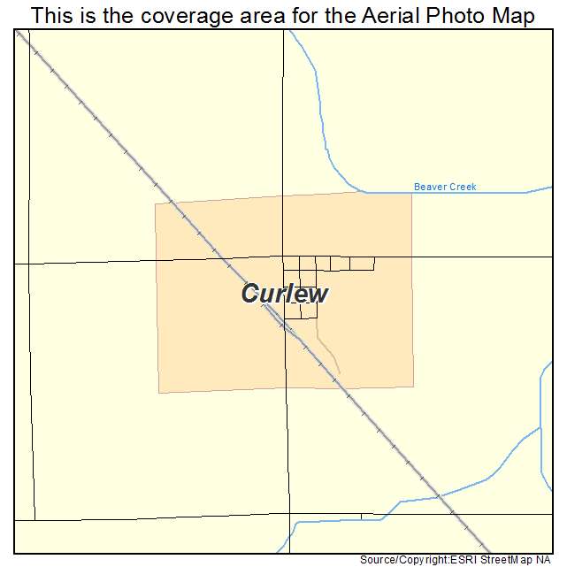 Curlew, IA location map 